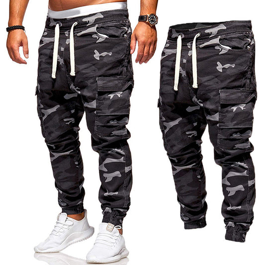 Men's Casual Fashion Camouflage Drawstring Bottoms